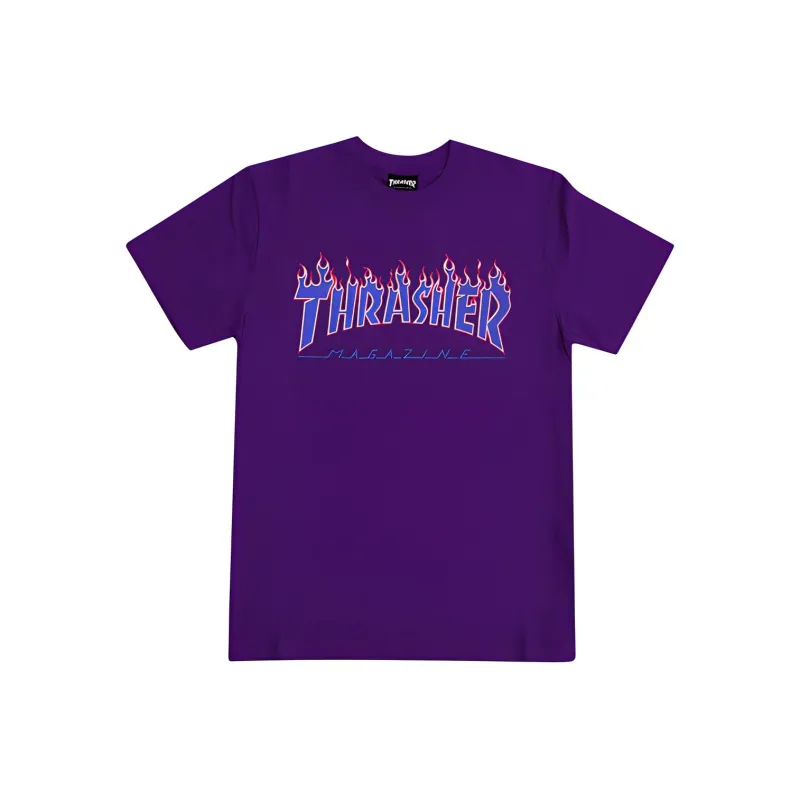 Champion X Thrasher T-Shirts Unisex Purple-0