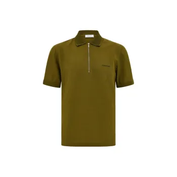 Ferragamo Logo Embroidered Knitted Polo Shirt