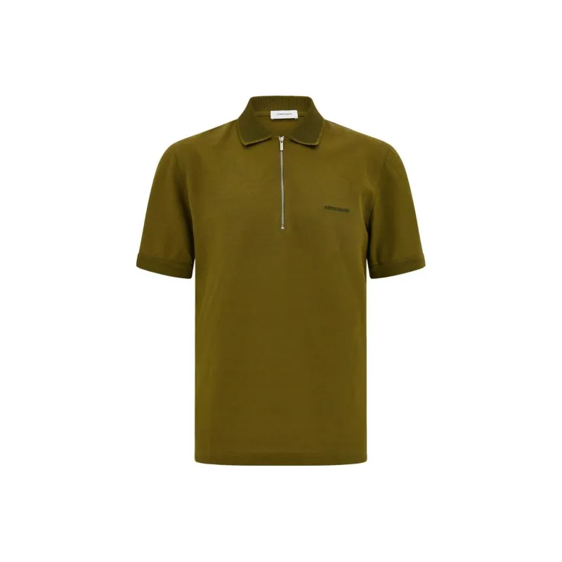 Ferragamo Logo Embroidered Knitted Polo Shirt-0