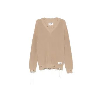 MM6 Maison Margiela Distressed Cardigan