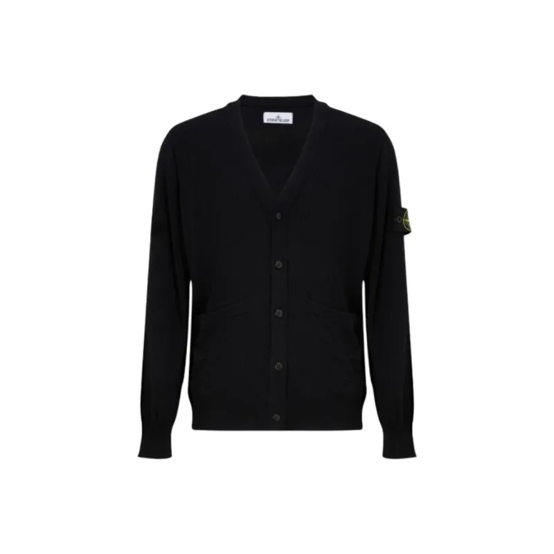 STONE ISLAND Compass badge Wool Cardigan-0