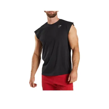 GYMSHARK Tank Tops Men Black