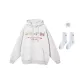 White Gray Fleece-Lined