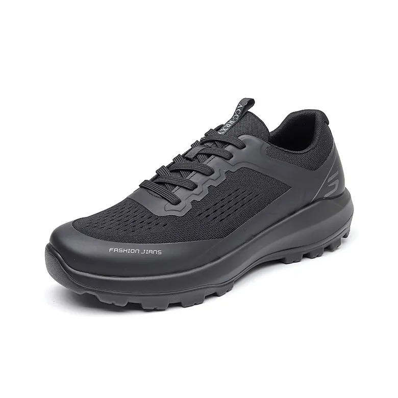 ΛOLUNKΛ Anti Slip Wear Resistant Low Top Casual Shoes Men's Black-8