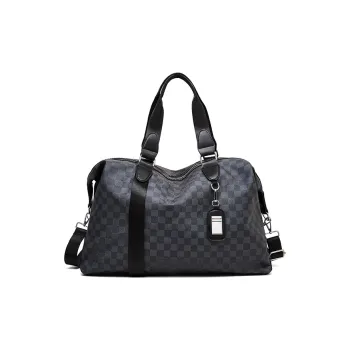Old Man's Head Synthetic Leather Travel Bag Men's Gray