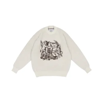 MYSAMESAME Sweater Unisex Beige Yellow