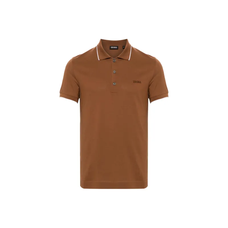 Ermenegildo Zegna Logo embroidered Polo Shirt-0