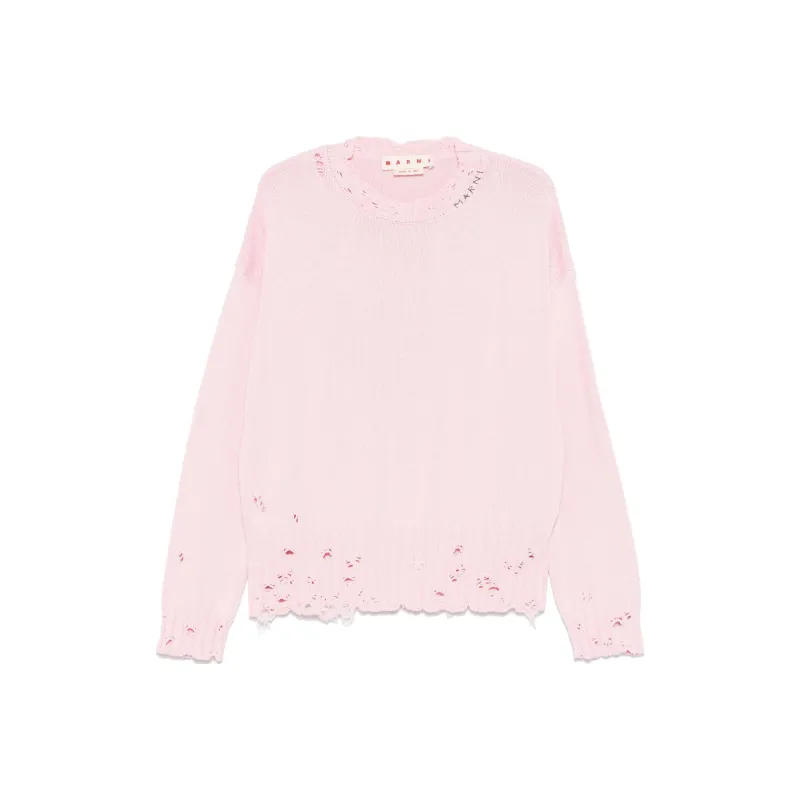 MARNI Distressed Crewneck Jumper-0