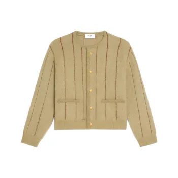 CELINE Cardigan Jacket In Brushed Mohair