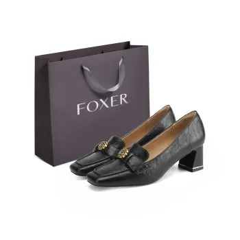 FOXER Loafers Women's Black/Beige