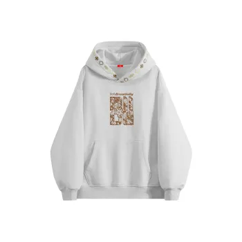 MIIOW Trend Party Series Sweatshirt Unisex White Heather Gray