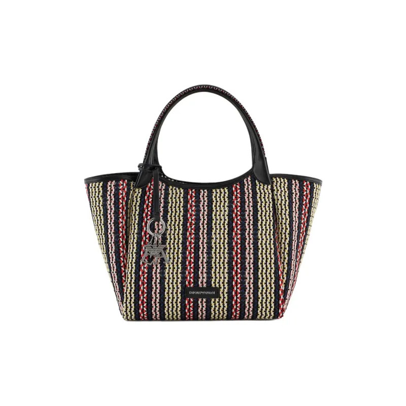 EMPORIO ARMANI Polyester Tote Bag, Shopping Bag, Handbag Women's Two Tone-0