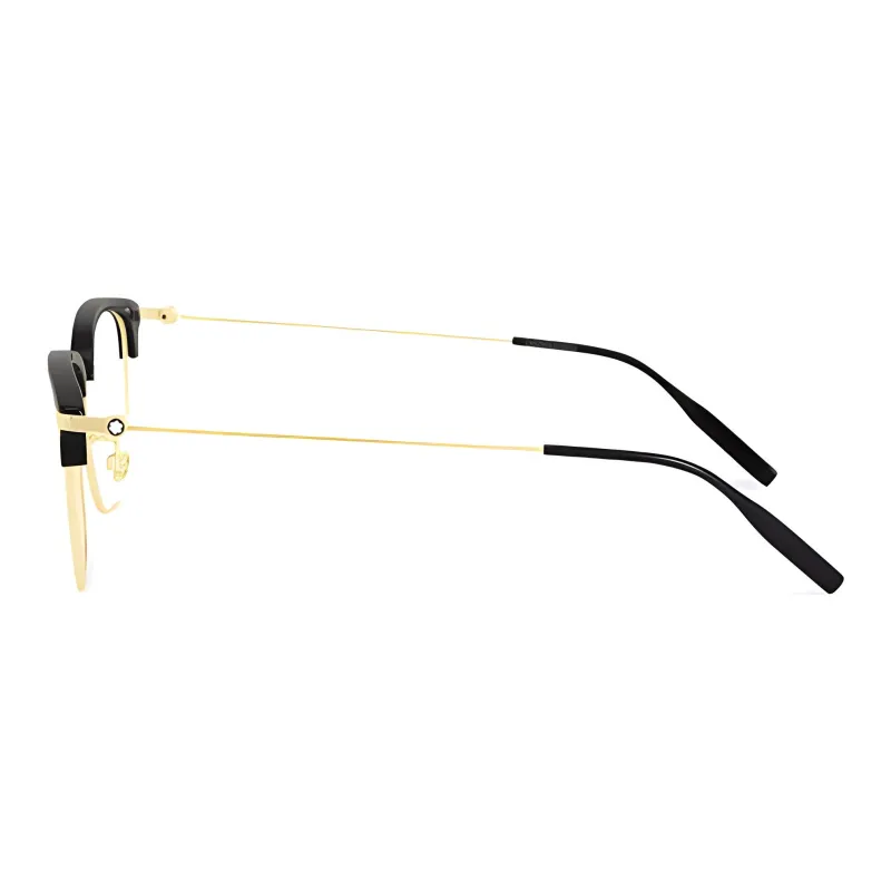 MONTBLANC Plate Frame With Titanium Alloy Irregular Shape Eyeglass Frames Men's Black-2