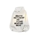 White Heather Gray with Black Print (Fleece-Lined)