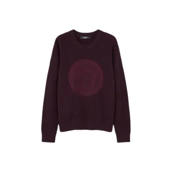 VERSACE Medusa embroidered Cable knit Sweater