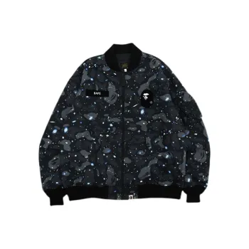 A BATHING APE Space Camo Loose Fit MA 1 Jacket