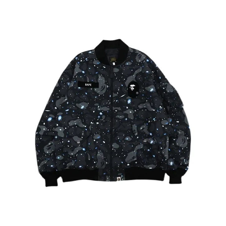 Bape Space Camo Loose Fit MA 1 Jacket-0