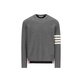 THOM BROWNE 4-Bar Two-Toned Knitted Jumper