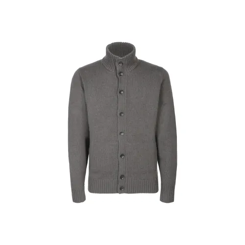 Zanone Funnel neck Ribbed knit Cardigan