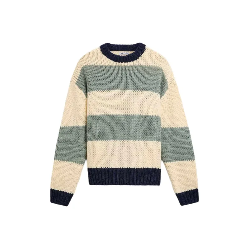ZARA Sweaters Men Sea Blue-0
