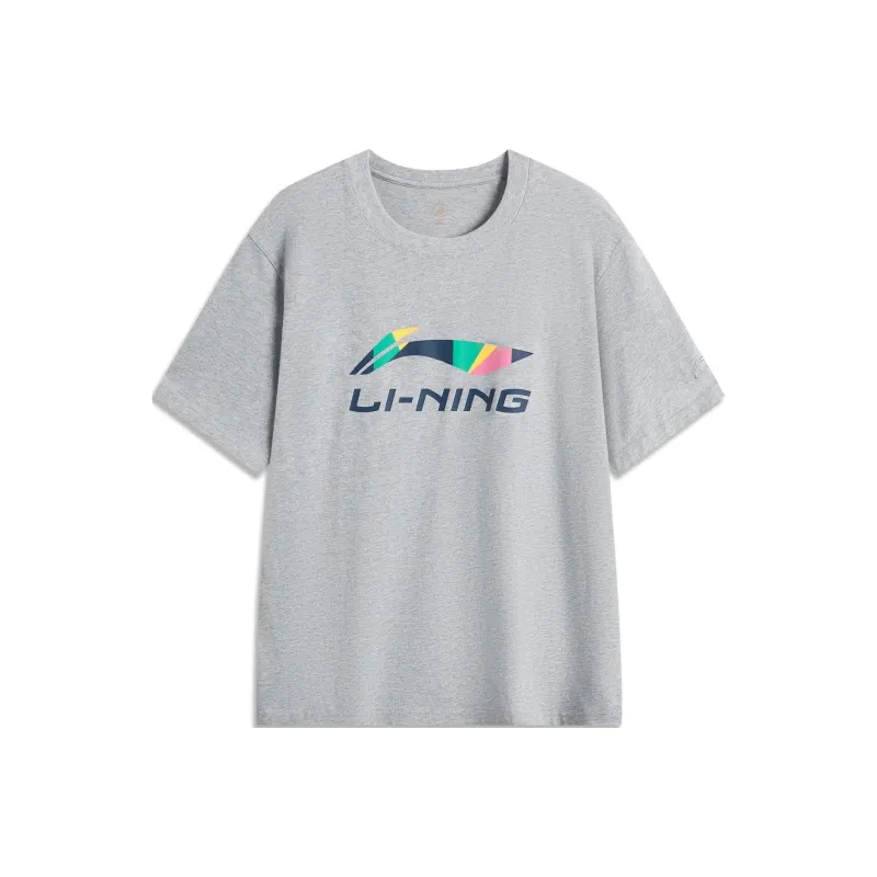 LiNing Sports Life Collection Fall T Shirt Unisex Heather Gray-0