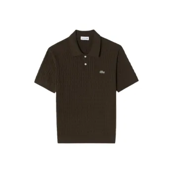 LACOSTE Polo Shirts Men Brown