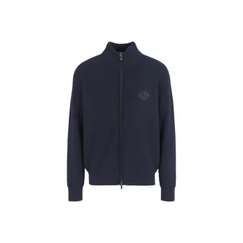 GIORGIO ARMANI Virgin wool Zip up Cardigan