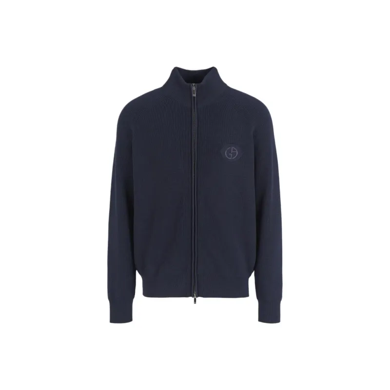 GIORGIO ARMANI Virgin wool Zip up Cardigan-0