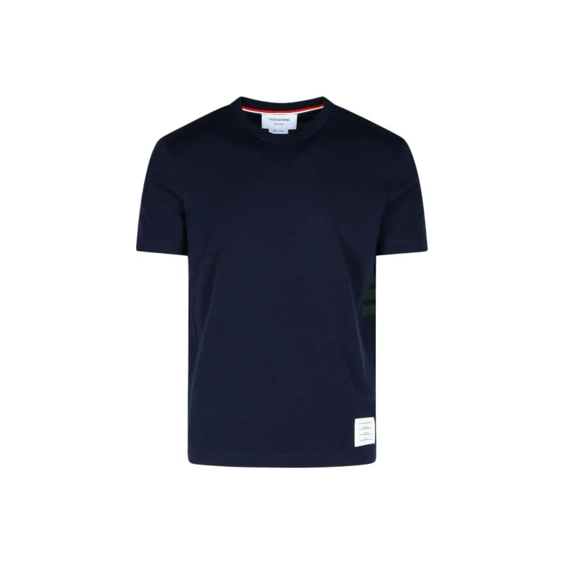 THOM BROWNE Short Sleeved Crewneck Knitted T Shirt-0