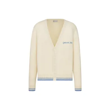 DIOR Logo Embroidered Button Up Cardigan