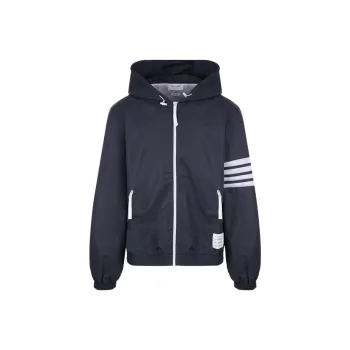 THOM BROWNE 4 Bar Stripe Hooded Jacket