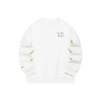 361° x XIAOLIUYA LIANMINGKUAN Sweatshirt Unisex Cream White