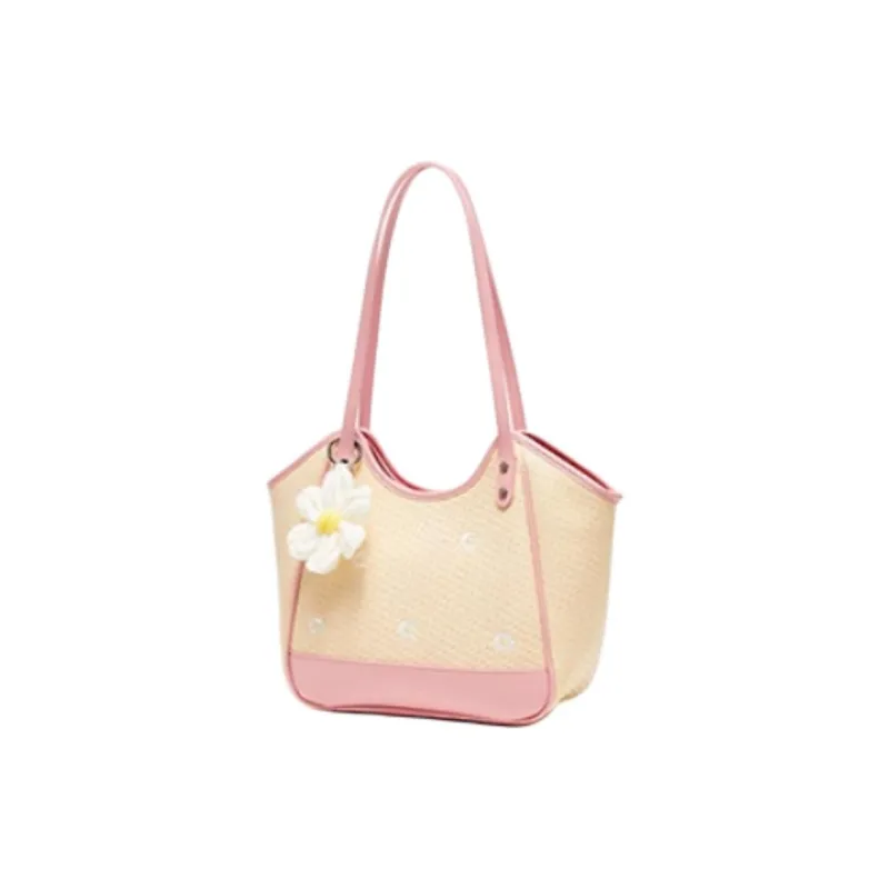 Three Blessings PU Tote Bag, Shopping Bag, Handbag, Shoulder Bag Medium Size Women's Multicolor-1