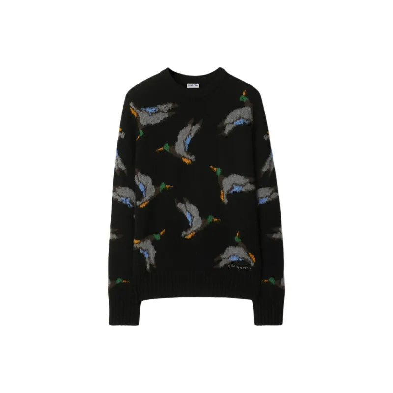 Burberry Duck Intarsia Knit Crewneck Jumper-0