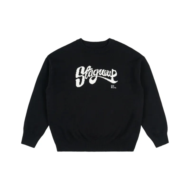 STAHOOD Crew Neck Knitted Fabric Sweater Unisex-0