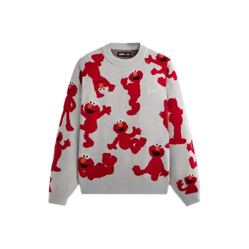KITH X Sesame Street Elmo Intarsia Crewneck Sweater