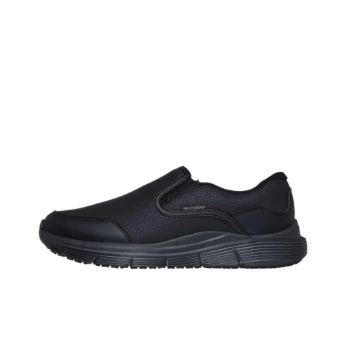 Skechers Wear resistant And Waterproof Low Top Casual Shoes Men's Black