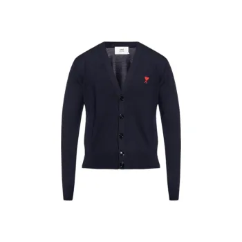 AMIPARIS Paris Ami De Coeur Logo Embroidered Buttoned Cardigan