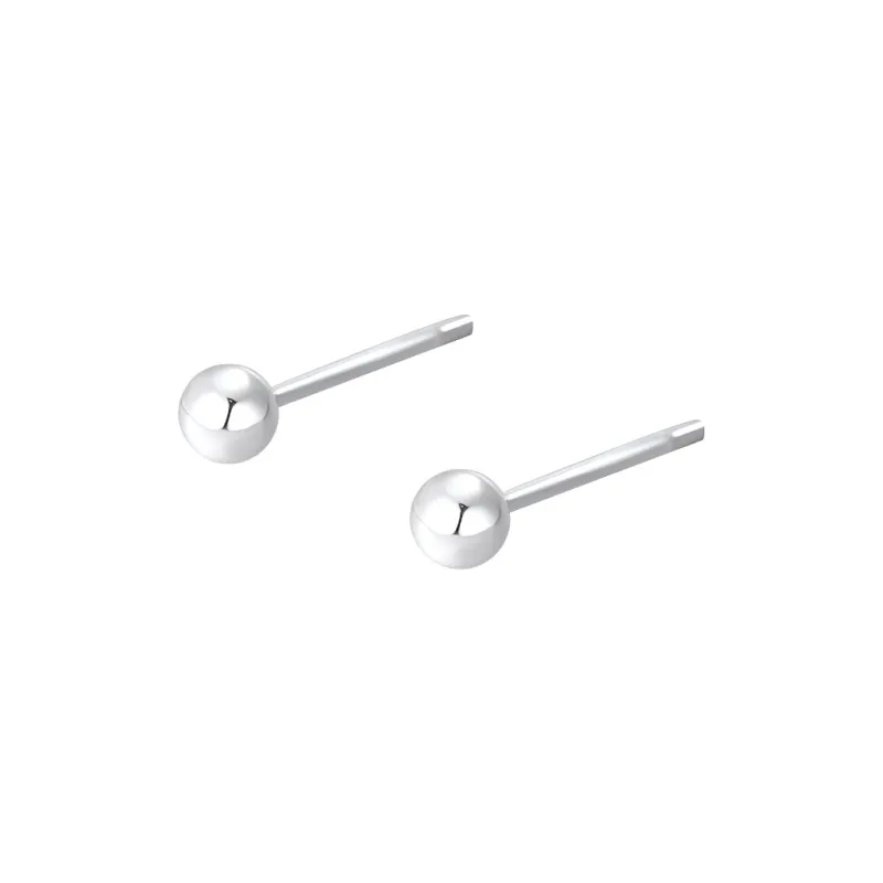 Nine Music 999 Fine Silver Stud Earrings Women's-0