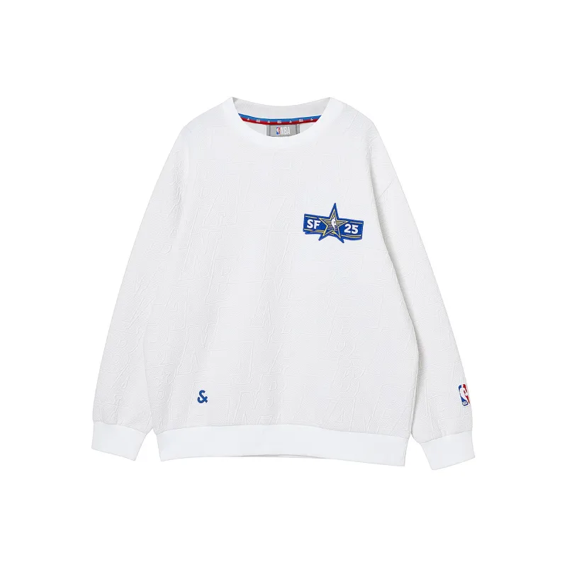 JACK JONES· x NBA JACK & JONES NBA Co brand Sweatshirt Men's Raw White-0