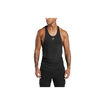GYMSHARK Tank Tops Men Black