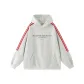 White Gray & Red Stripes