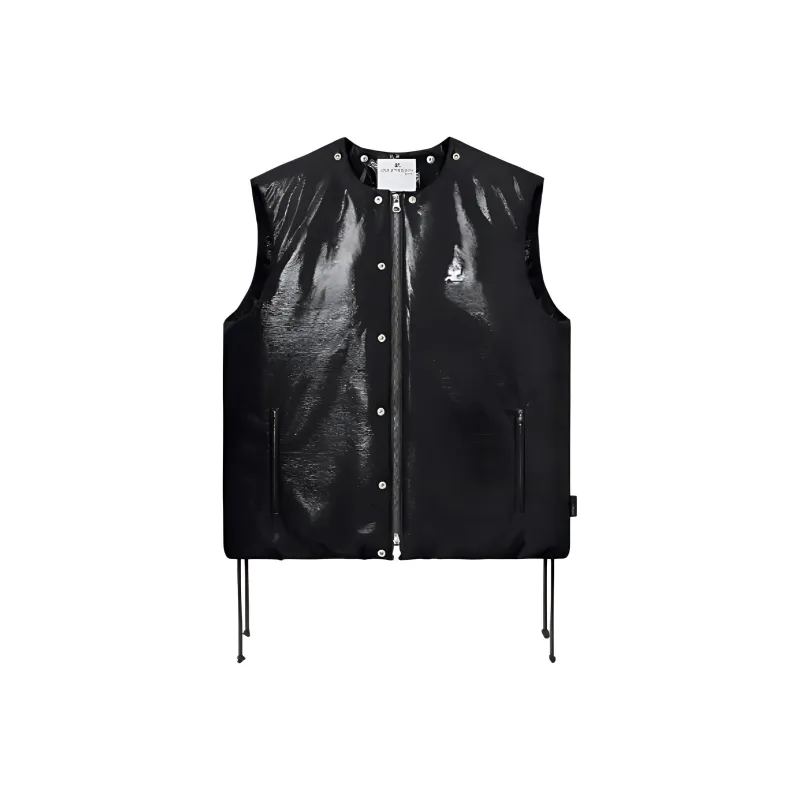 COURREGES Ac Vinyl Sleeveless Puffer Jacket-1