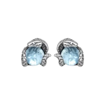 Danqin Silver Plated Stud Earrings Unisex