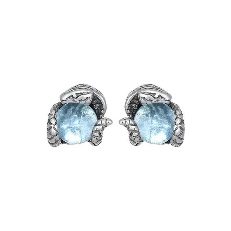 Danqin Silver Plated Stud Earrings Unisex-0
