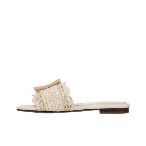 SAM EDELMAN Slip Resistant Abrasion Resistant Slide Slippers Women's Beige