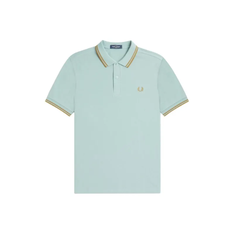 FRED PERRY Polo Shirt Men's Silver Blue-0