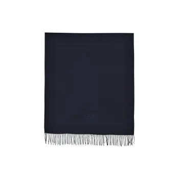 EMPORIO ARMANI Fringed Scarf With Eagle Print