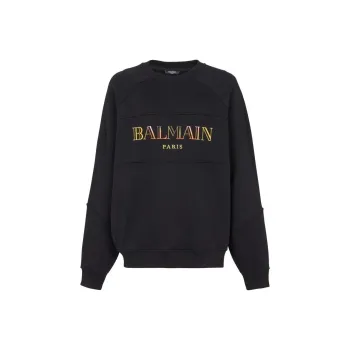 BALMAIN Vintage Logo Embroidered Oversized Sweatshirt