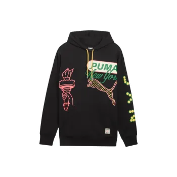 PUMA Sudadera Con Capucha Para Hombre Wardrobe Essentials Bright Lights Nyc Flagship